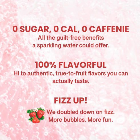 11.16 oz (Pack 12) CHI FOREST Sparkling Water Beverage, Pomelo & Strawberry drinks, Zero Sugar or Artificial Flavor, fl