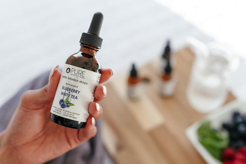 Immunity -60 Pure Inventions - Blueberry & White Tea Water Infusion Drops - Antioxidants & Electrolytes - Health