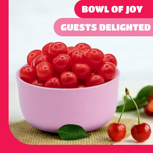 1 Pack Cherry Sours Candy - Pound - Old Fashioned Cherry Sour Balls for Parties and Everyday Treats - Red Chewy Candy