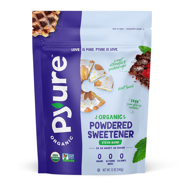 Pyure Organic Powdered Sweetener | Sugar-Free Confectioners Sugar Substitute for Baking |