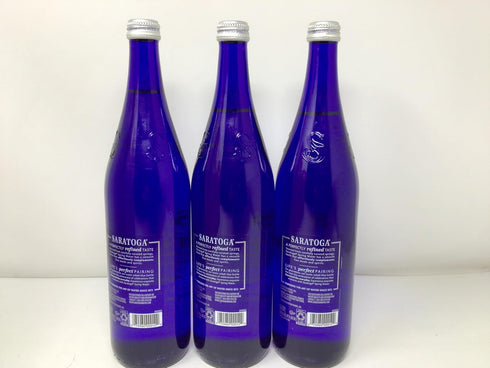 28oz (Pack 3) Saratoga Still Natural Spring Water, Glass Bottle