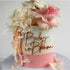lvbeybc Gold Baby in Bloom Cake Topper,Baby Shower Cake Sign,Pregnancy Reveal,Acrylic Baby shower Cake Side