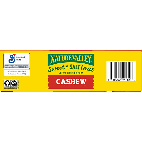 12 14.4 OZ Nature Valley Granola Bars, Sweet and Salty Nut, Cashew, ct