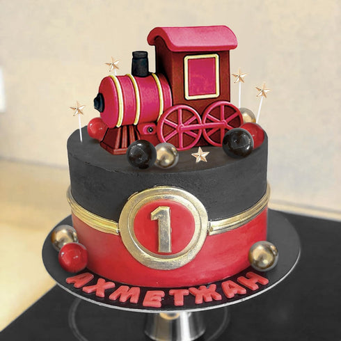 JeVenis Christmas Train Cake Decoration Train Cake Topper Train Theme Birthday Decorations Baby Shower Party Supplies