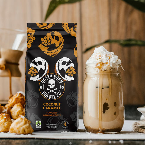 (27 Death Wish Coffee, Coconut Caramel Ground Coffee Ounces)