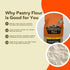 5 lbs Fairhaven Mill Organic Grain Pastry Flour - USDA Certified Organic and Non-GMO - Low Protein for All Pastry