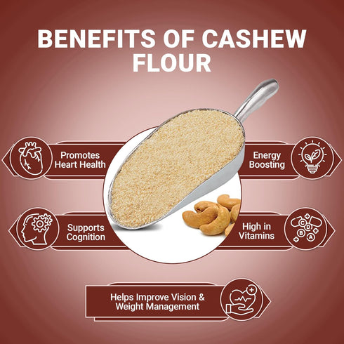Wellbee's (1 LB.) Cashew Flour - Gluten Free Nut Flour - Finely Ground Powder For Baking - Non GMO - No Additives - SCD