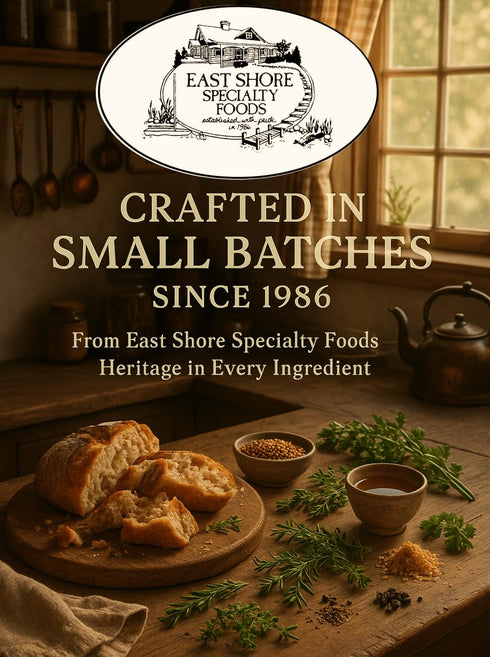 6 Pack 1.4 oz Packs East Shore Sweet & Tangy Mustard | of Mini Jars | No Salt Added, Gourmet Dipping Mustard