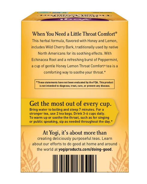 16 Count Yogi Tea, Honey Lemon Throat Comfort