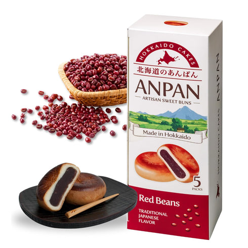 Aki Foods Japan Hokkaido Anpan Red Bean Flavor by Traditional Japanese Sweet Bread | Japanese