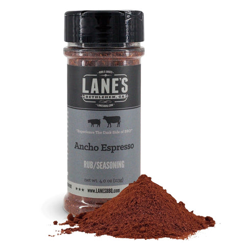 Lane's Ancho Espresso Coffee Rub, 4.0 oz - All Natural BBQ Rub
