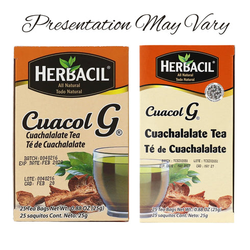 Herbacil Te de Cuachalalate - 2-Pack of 25 Tea Bags per Box (50 Bags)