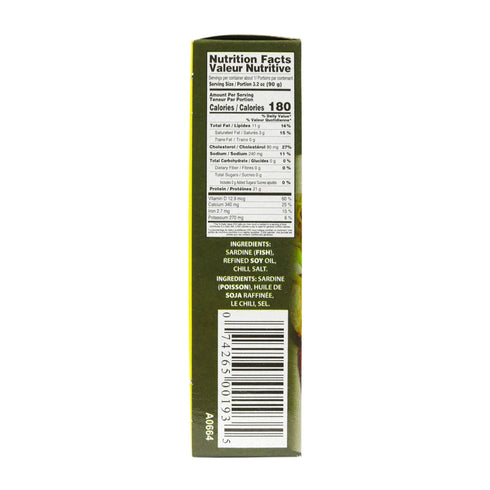 100% 4.37oz (Pack 10) Sultan Moroccan Season Sardines in Oil with Chili Peppers, All-Natural, High Protein, No