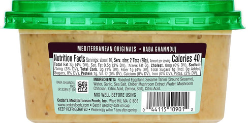 Cedar's Authentic Baba Ghannouj - Gourmet Snack