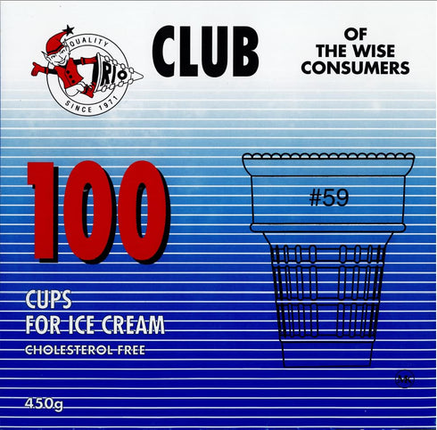 BONBON RIO STORE (100 Ice Cream Cone Cups, Cups) | Crunchy & Delicious, Great for Parties and Birthdays Classic Ice