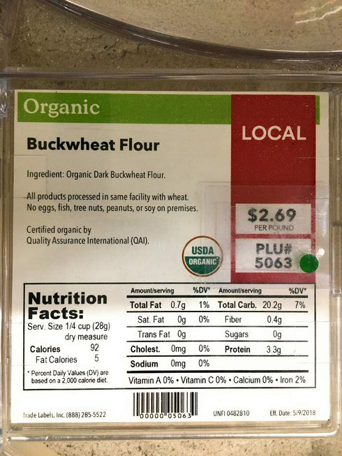 Bulk (Brands May Vary) BULK Organic Buckwheat Flour