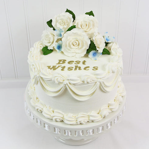 8 Count Global Sugar Art Aussie Rose White Sugar Cake Flower Large, by Chef Alan Tetreault
