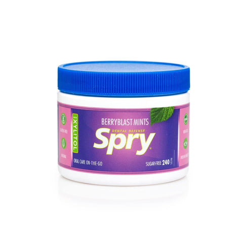 Spry Xylitol Berry Blast Mints Sugar Free Candy, 240 Count - Promote Oral Health, Non-GMO, Gluten-Free