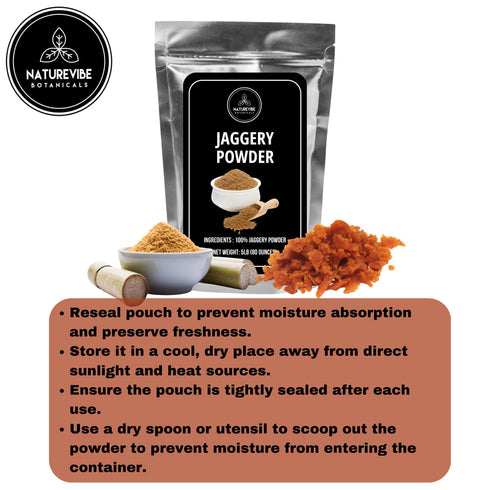5lb 80 Naturevibe Botanicals Jaggery Powder | Pure & Natural Unrefined Sweetener | Gluten Free Sugar Substitute | No