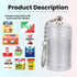 Generic 1.8in Mini Chili Lime Seasoning Keychain Bottle Refillable Travel Spice Jar with Shaker Cap Compact Container