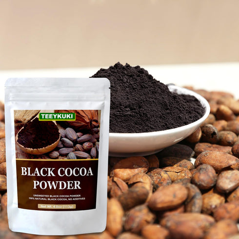 TEEYKUKI 4.0oz(113.0g), Black Cocoa Powder, Premium Food Grade Black Cocoa Powders for Cooking & Baking, Non-GMO