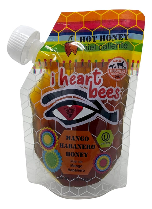 I HEART BEES Mango Habanero Hot Honey, 10 Ounce