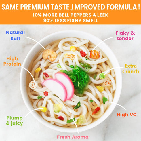 Yimi Dried Seafood Ramen Toppings, Dehydrated Vegetables Soup Mix - Freeze Dried Shrimp | Narutomaki Fish Cake |