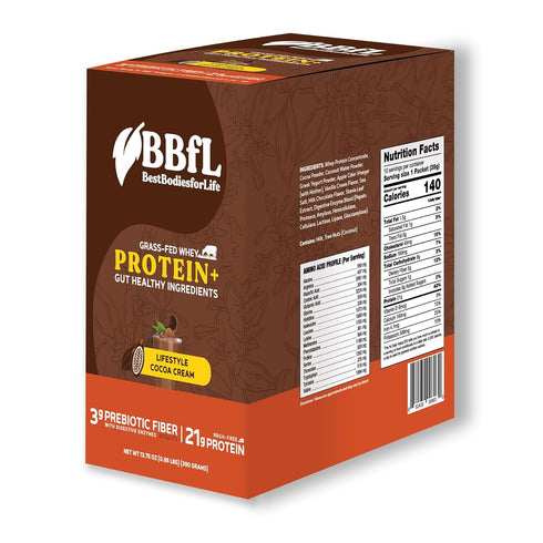 BBfL Grass-Fed Whey Protein Shake 21g rBGH-Free Protein, Cocoa + Apple Cider