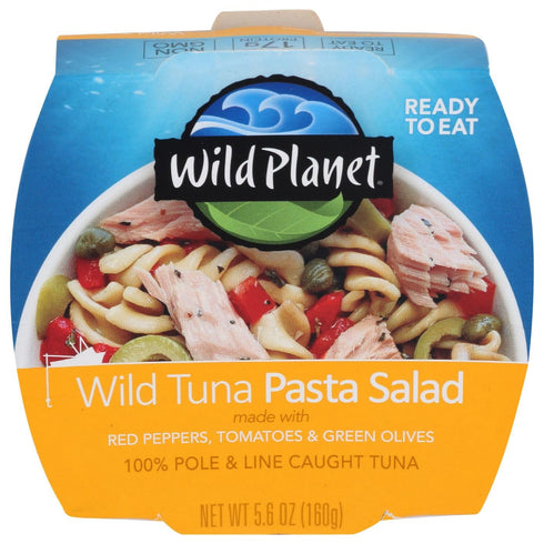 Wild Planet Ready-To-Eat Wild Tuna Pasta Salad With Organic Red Peppers, Tomatoes