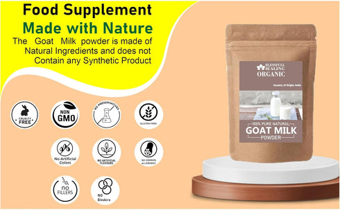 Blessfull Healing 100% 100 3.52 oz Organic Goat Milk Powder Pure Natural Gram /