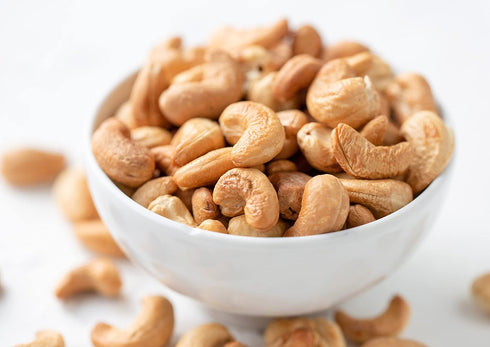 4 Food to Live Dry Roasted Whole Cashews with Himalayan Salt, Pounds Oven Roasted Lightly Salted Fancy Nuts, No Oil