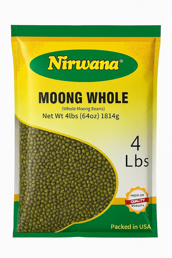 Whole Moong Beans (Moong Whole) Premium Green Mung Beans for Soups, Curries,