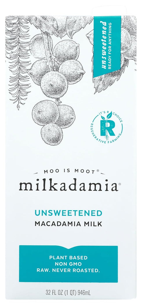 Milkadamia Milk Macadamia Unsweetned, 32 oz