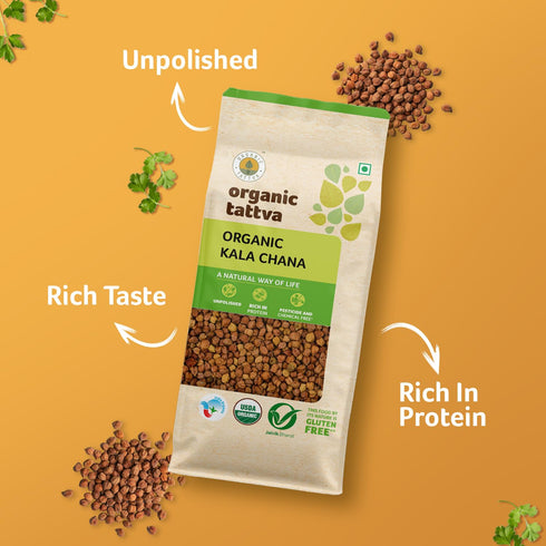USDA Certified Organic Black Chickpeas - Organic Tattva