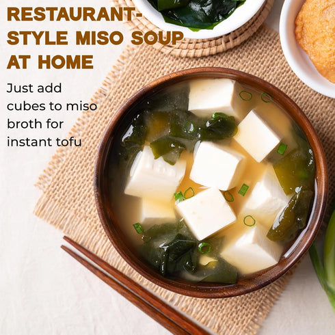 Nahasahr 6oz Freeze Dried Tofu Cubes Delicious Dehydrated Tofu, Ready to Eat Non-GMO Resealable Can, Instant Vegan Food
