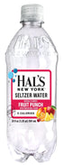 Hal's New York 20 Oz (Pack 24) Seltzer Water, Fruit Punch Sparkling Water, Fl Bottle