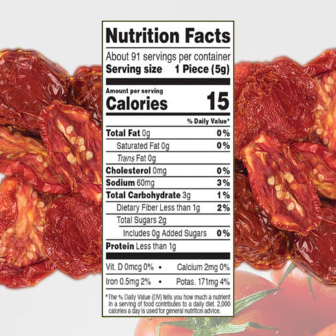 1 Pack 3 Roland Foods Sun-Dried Tomato Halves, Pound Bag