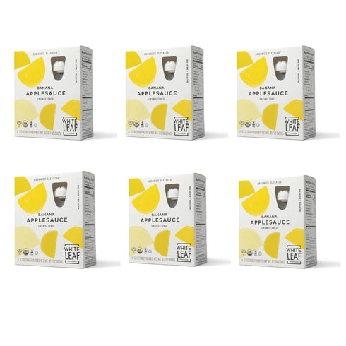 White Leaf Applesauce Pouches, Organic Toddler Snack - No Added Sugar Banana