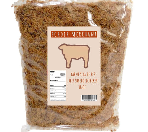 border merchant Machacado Carne Seca De Res Beef Machaca Shredded Jerky 16 oz