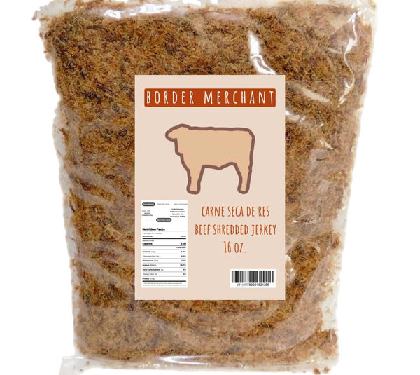 border merchant Machacado Carne Seca De Res Beef Machaca Shredded Jerky 16 oz