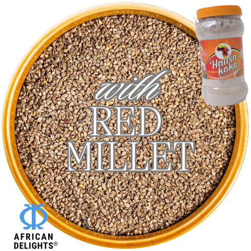 Pack 1) African Delights Best African Hausa Koko, Millet Flour and Corn Flour, Traditional West African Breakfast