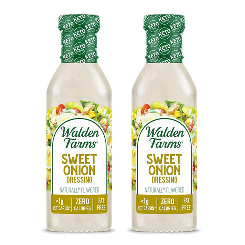Walden Farms Sweet Onion Dressing - Low Carb, Calorie-Free, Gluten-Free, Keto-Friendly, Sugar-Free,