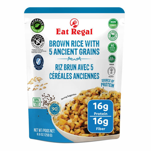 Eat Regal Brown Rice with 5 Ancient Grains, Always Fluffy, No Clump