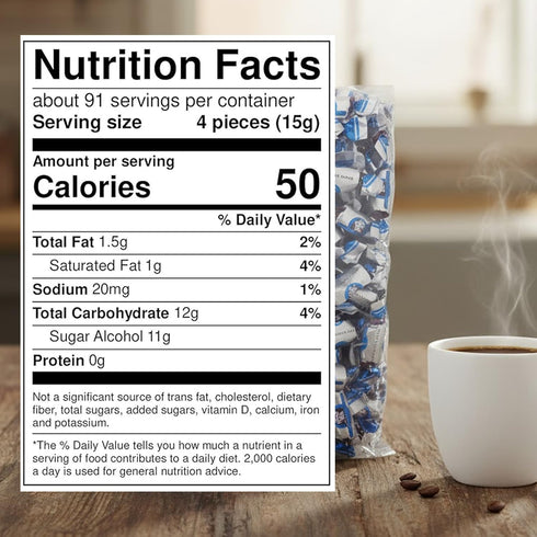 3 Coffee Rio Sugar Free Original Coffee Candy Bulk, Pound Bag - Individually Wrapped Sugar Free Hard Candies Blended