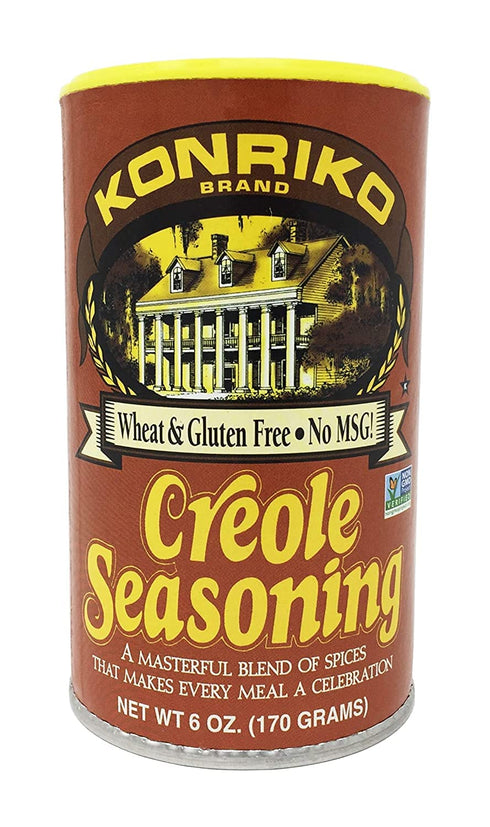Konriko - Creole Seasoning 6 oz (Pack of 3) - Wheat Free - Gluten Free - No MSG