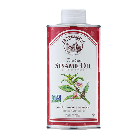 La Tourangelle Toasted Sesame Oil, Great for Cooking, Add to Noodles, Stir-Fry, Vegetables, 16.9 Fl Oz