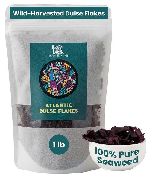Atlantic Dulse Flakes Organic Sourced Maine Coast Atlantic Ocean Sea Vegetables Raw