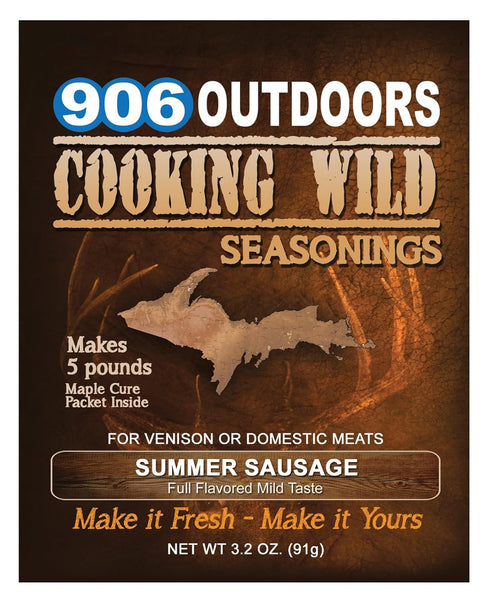 Cooking Wild Seasonings Summer Sausage Seasoning, Seasons up to 5 pounds of Wild Game or