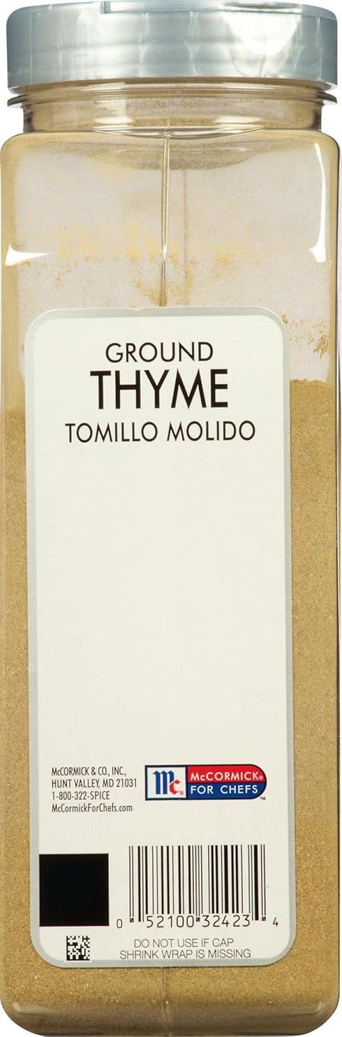 11 oz 11 McCormick Culinary Ground Thyme, - One Ounce Container of Ground Thyme Seasoning, Best with Chowders