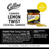 10.9 oz Collins Candied Lemon Twist Cocktail Garnish, Sweet Lemon Peel in Syrup for Skinny Margaritas, Limoncello